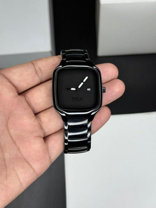 Rd True Square Black Dial Watch